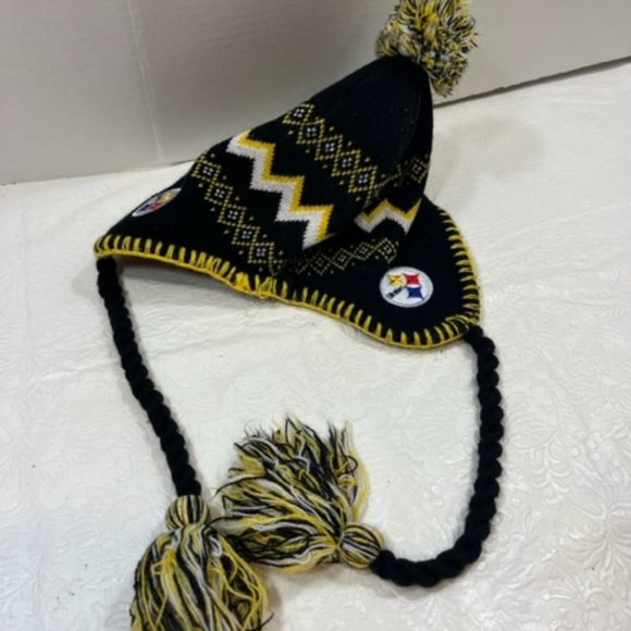NFL Team Apparel KIDS Pittsburgh Steelers Beanie Hat Size: 4-7 - Picture 3 of 9